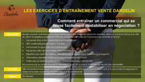 Exercice entraînement vente Négo